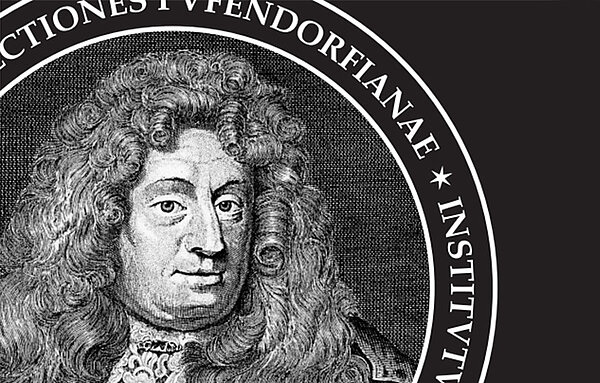 Pufendorfföreläsningarnas logotyp. Illustration.