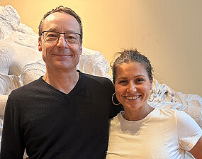 Anders Warell och Melina Tsapos. Foto.