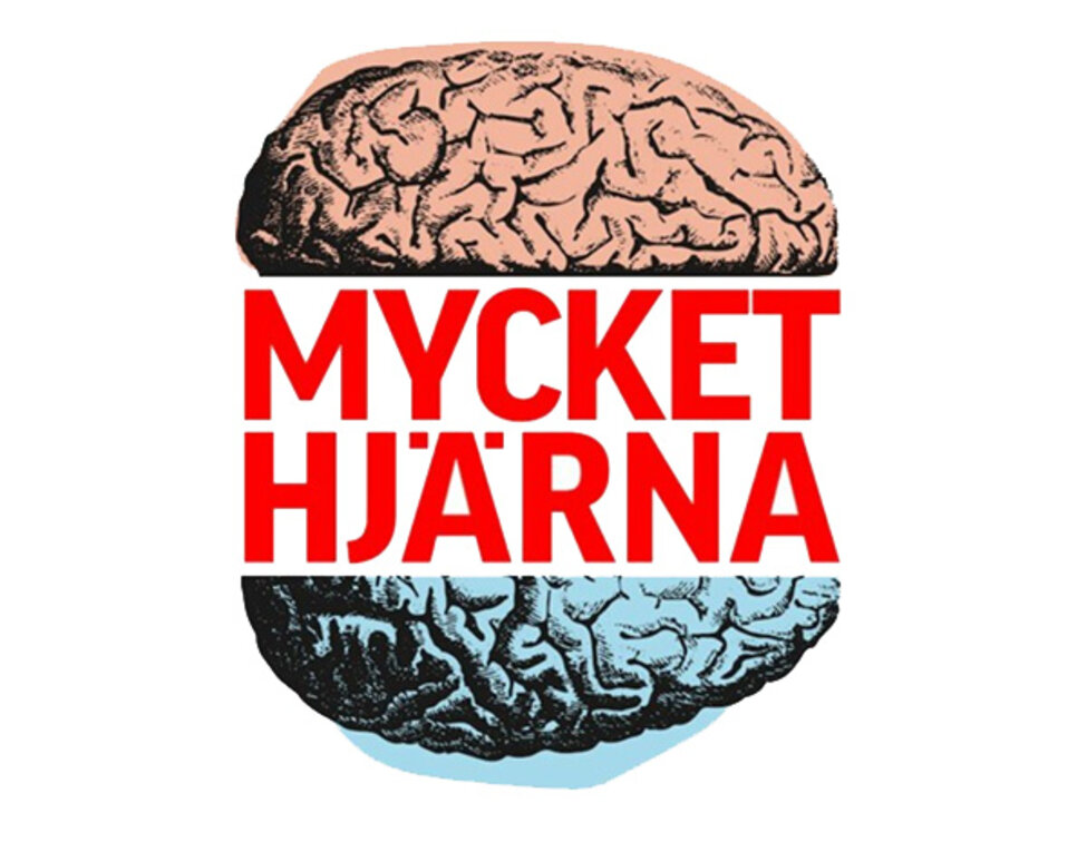 Poddens logotyp "Mycket hjärna"