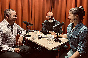 Mark Alfano, Lars Mogensen och Melina Tsapos. Foto.